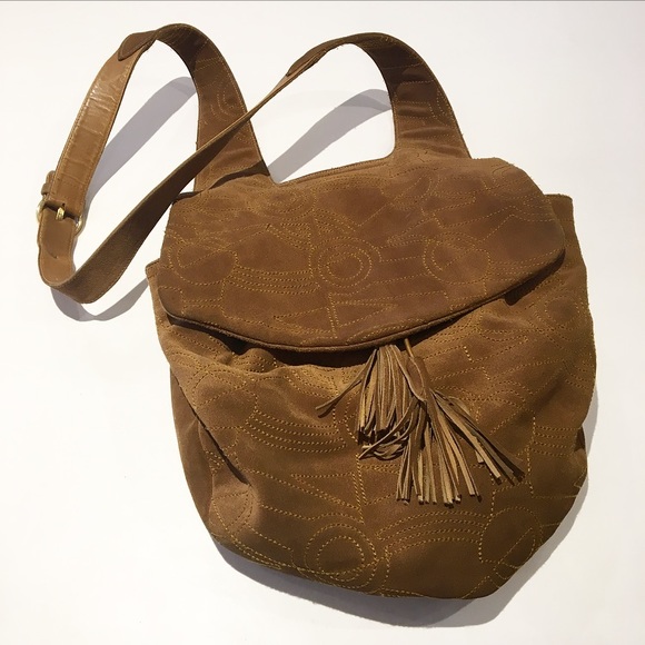 Salvatore Ferragamo Handbags - Vintage Salvatore Ferragamo Suede Shoulder Bag